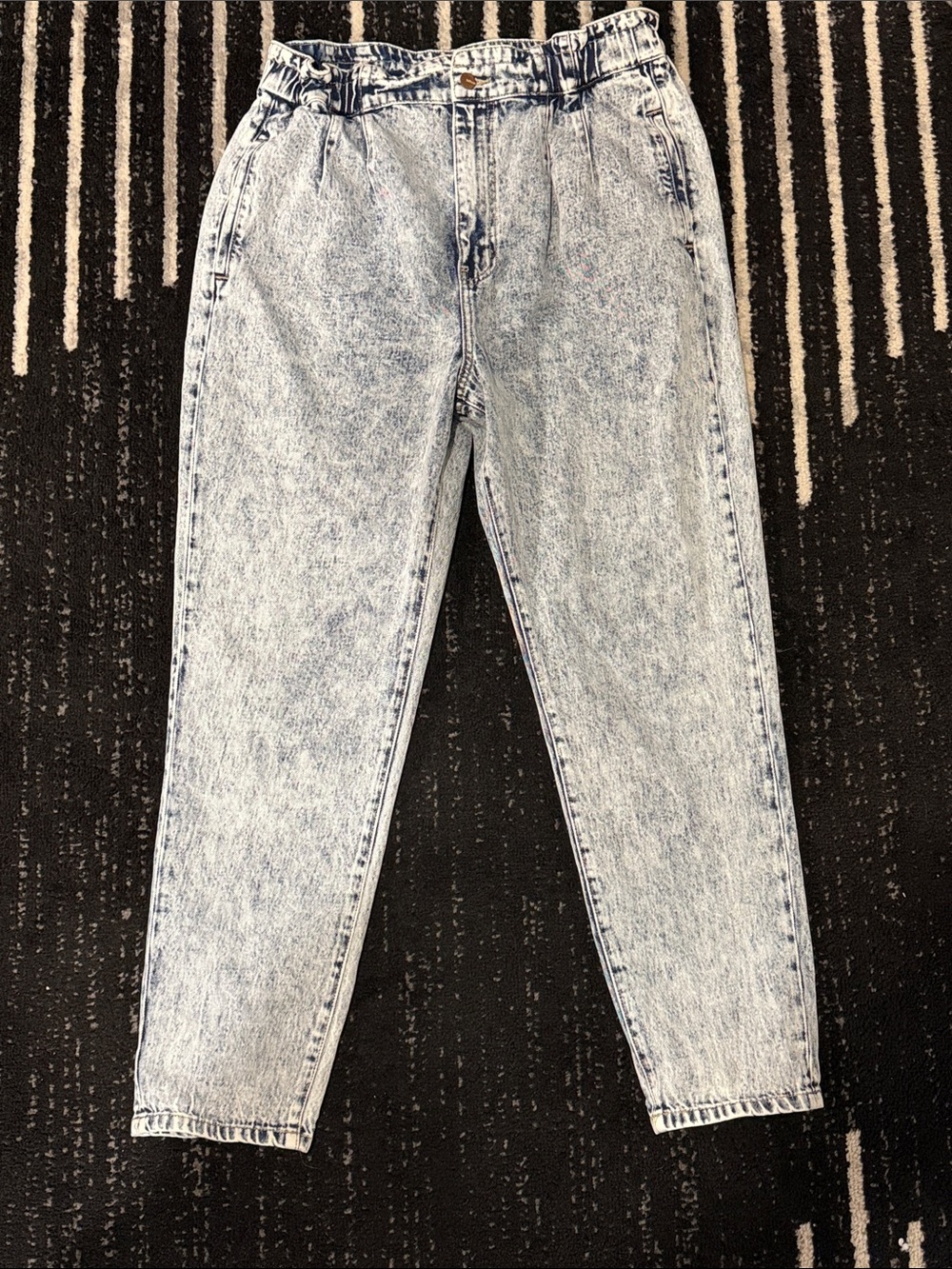 Bohme High-Waist Acid Wash Mom Jeans